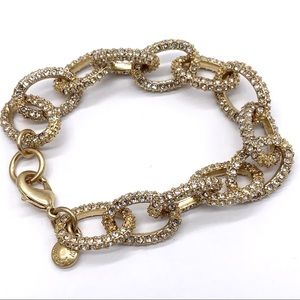 J. Crew Gold Pave Link Bracelet